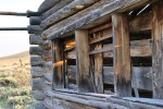 Historic log buildings. Window Casing